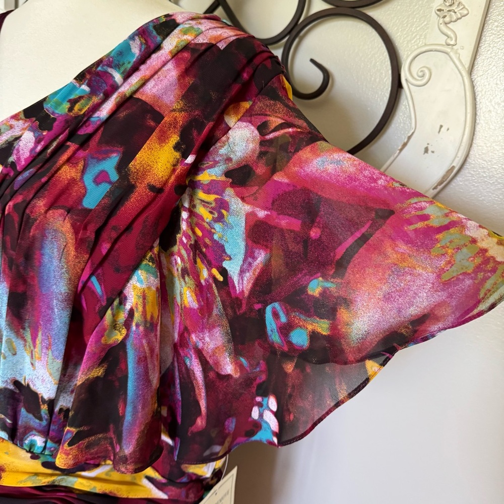 NWT ROAMAN’S Size 24W Gorgeous Dress with Flutter Sleeve - Picture 3 of 6